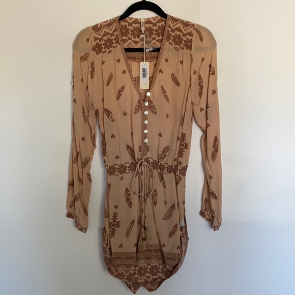 Spell Design- Skull tribe jumpsuit in Nutmeg - Picture 6 of 6